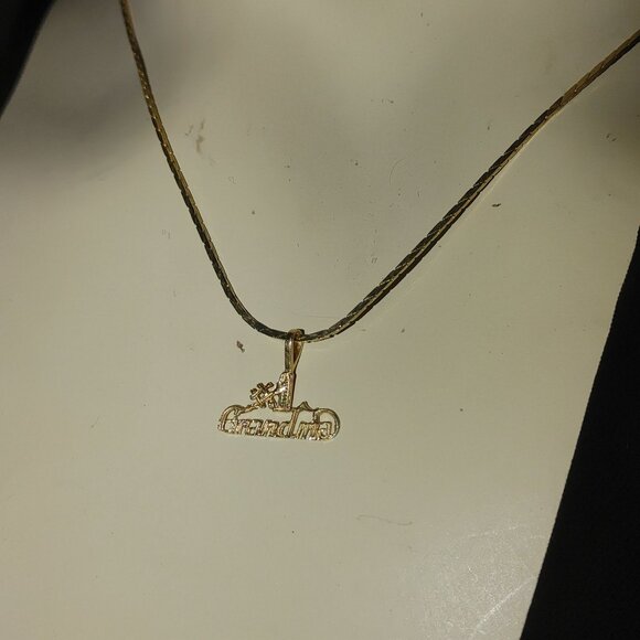 14K Yellow Gold Charm Pendant Number One Grandma 0.36g - Picture 11 of 11